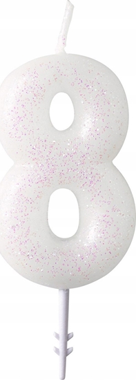 Picture of AMSCAN wieczka cyferka 8 m byszczca 9904383