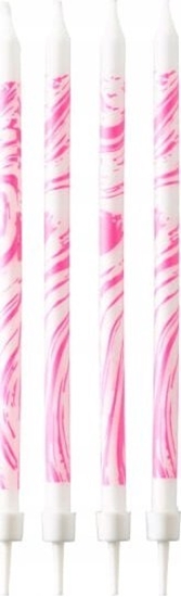 Picture of AMSCAN wieczki urodzinowe róowe marmurkowe 12 sztuk 9904358