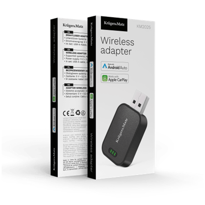 Изображение Android Auto un Apple CarPlay bezvadu USB adapteris automašīnas multimediju sistēmai