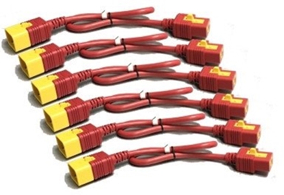 Picture of APC POWER CORD KIT (6 EA) LOCKING C19 TO C20 1.8M RED