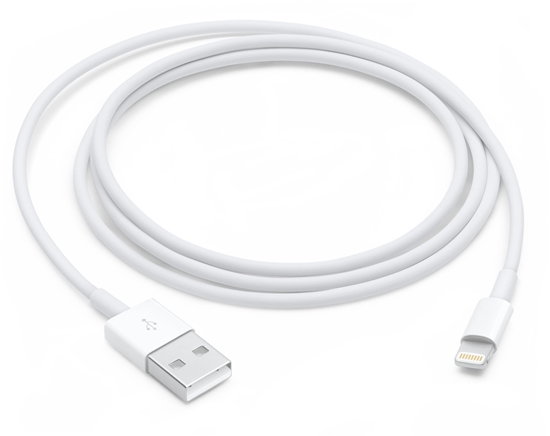Picture of Apple MD818ZM/A, 1 m, Lightning, USB A, Male, Male, White