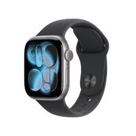 Picture of APPLE WATCH SERIES 11 GPS 42MM SPACE GREY ALUMINIUM CASE WITH BLACK SPORT BAND S/M MEQW4WF/A
