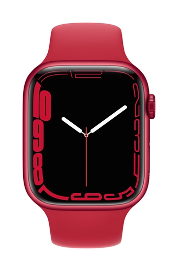 Изображение Apple Watch Series 7 GPS, 45mm (PRODUCT)RED Aluminium Case with Sport Band - Regular (PRODUCT) Red