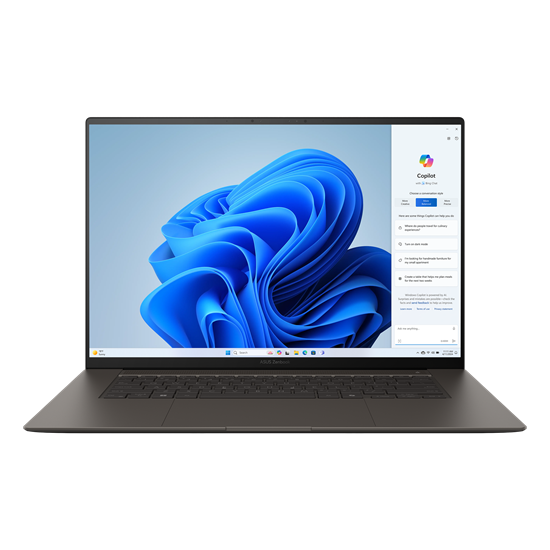 Изображение Notebook|ASUS|ZenBook Series|UM5606WA-RK215W|CPU  AMD Ryzen AI 9|HX370|2000 MHz|16"|2880x1800|RAM 32GB|LPDDR5x|SSD 2TB|AMD Radeon 890M Graphics|Integrated|ENG|Card Reader SD|Windows 11 Home|Grey|1.5 kg|90NB13M1-M00FT0
