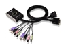 Picture of Aten 2-Port USB DVI/Audio Cable KVM Switch with Remote Port Selector