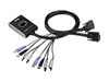 Picture of Aten 2-Port USB DVI/Audio Cable KVM Switch with Remote Port Selector