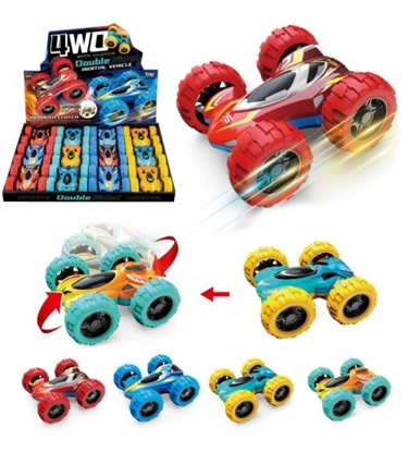 Picture of Auto ar gumijas riteņiem, rotējošs 360° inerce dažādas 12 cm HW22055602