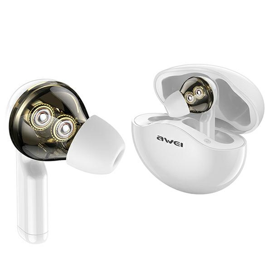 Picture of AWEI słuchawki sportowe Bluetooth T12 TWS białe|wh