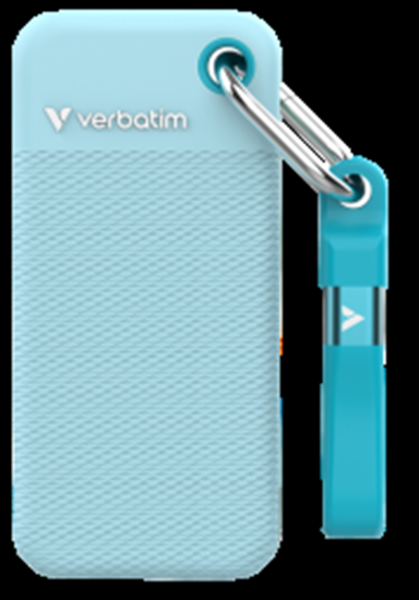 Picture of Ārējais SSD Verbatim Pocket Pollar Blue 1TB USB-C