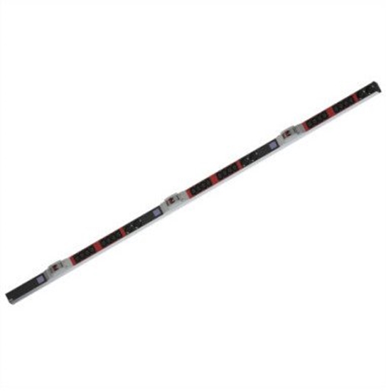 Picture of BACHMANN BN0500 19 PDU 1U 24xC13,6x styk uziemiony, pomiar mocy, zcze CEE 3x32A, czerwony