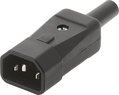Picture of Bachmann IEC320 C14 plug 10A/250VAC, Screw connection, black