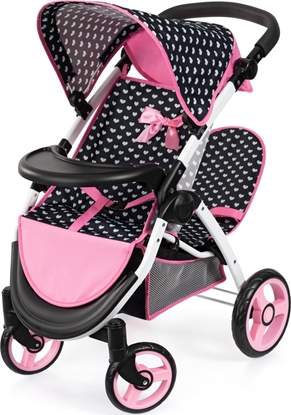 Изображение Bayer Bayer Wózek dla lalek dla bliniaków czarny z kokardk 39460AA