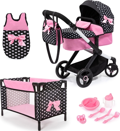 Picture of Bayer Bayer Wózek dla lalek XEO czarny z akcesoriami 17060AB