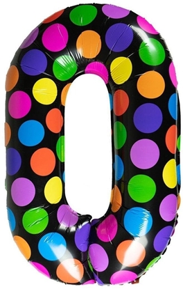 Attēls no Balon foliowy cyferka 0 w kropki