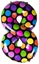 Picture of Balon foliowy cyferka 8 w kropki