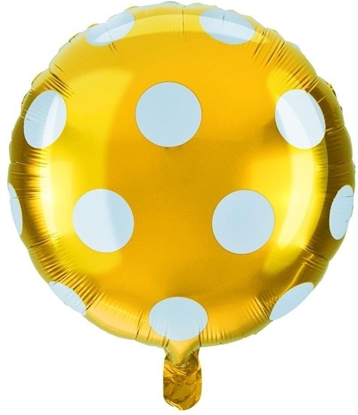 Picture of Balon foliowy kropki zoty