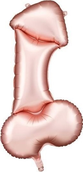 Picture of Balon foliowy Penis róowe zoto 55.5x112cm