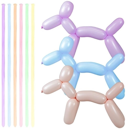 Picture of Balony do modelowania pastel makaroniki 15szt