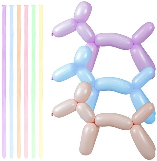 Picture of Balony do modelowania pastel makaroniki 15szt