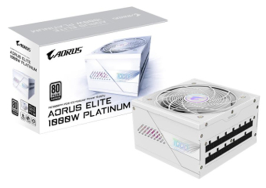 Picture of Barošanas bloks Gigabyte AORUS Elite 1000W 80 Plus Platinium Ice White