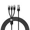 Изображение Baseus 3in1 USB - micro USB / Lightning / USB C 3.5A 1.2m cable Baseus StarSpeed - black