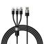 Изображение Baseus 3in1 USB - micro USB / Lightning / USB C 3.5A 1.2m cable Baseus StarSpeed - black