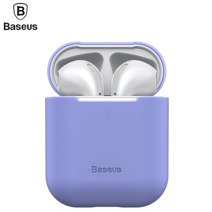 Изображение Baseus Apple Silica Series Ultra-thin Silicone Protector Case for Airpods 1 / 2 Violet