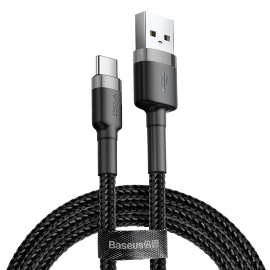 Изображение Baseus Baseus Cafule USB-A / USB-C QC 3.0 3A cable 0.5 m - black-gray