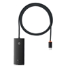 Picture of Baseus Baseus Lite Series Hub 4in1 USB-C to 4x USB 3.0 + USB-C, 1m (Black)