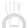 Изображение Baseus Baseus Superior 3in1 USB Cable - Lightning / USB Type C / Micro USB 3.5 A 1.5 m White (CAMLTYS-02)
