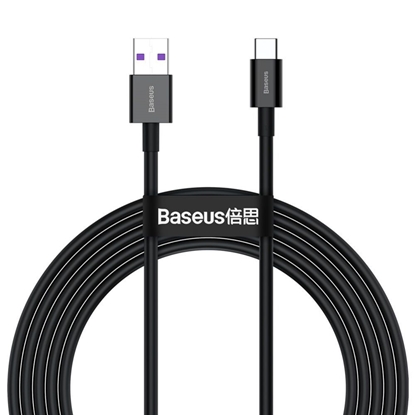 Picture of Kabel USB Baseus USB-A - USB-C 2 m Czarny (CATYS-A01)