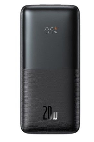 Изображение Baseus Bipow Pro Power Bank 10000mAh 20W black with USB Type A - USB Type C 3A 0.3m cable Black