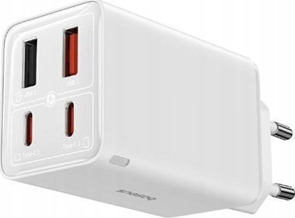 Изображение adowarka Baseus OS-Baseus GaN6 Pro Fast Charger 2C+2U 65W EU Moon White((With:Mini White Cable Type-C to Type-C 100W(20V/5A) 1m White