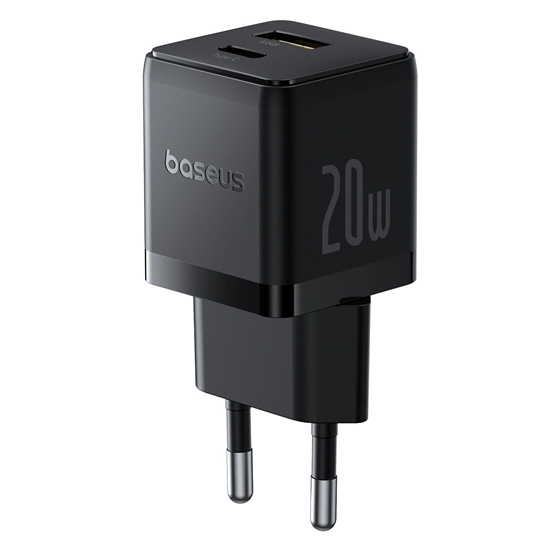 Изображение Baseus Palm USB and USB-C Charger 20W EU black