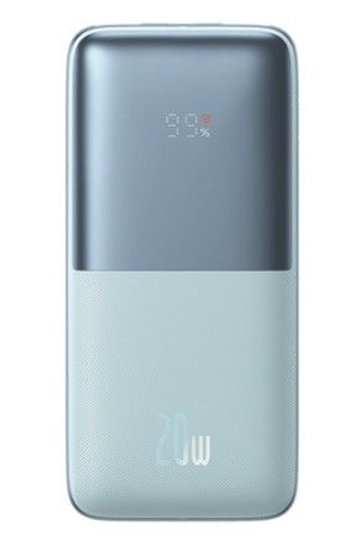 Picture of Baseus Universal Bipow Pro Power Bank 10000mAh 20W blue with USB Type A - USB Type C 3A 0.3m cable Blue