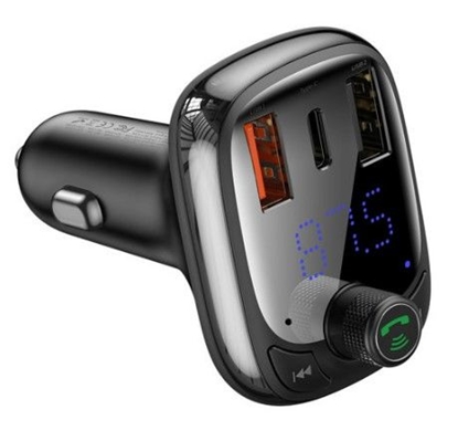 Изображение Baseus Universal Bluetooth transmitter / car charger Baseus S-13 (Overseas Edition) Black