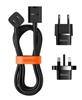 Изображение Baseus Universal PowerCombo cable / extension cord with mini power strip 1m black (EU and UK power adapter Black