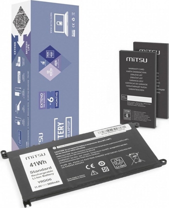 Изображение Bateria Mitsu Bateria do Dell Inspiron 14 5481, 5590 3600 mAh (41 Wh) 11.4 Volt