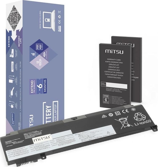 Изображение Bateria Movano bateria mitsu Lenovo Thinkpad T460s, T470s - przednia bateria