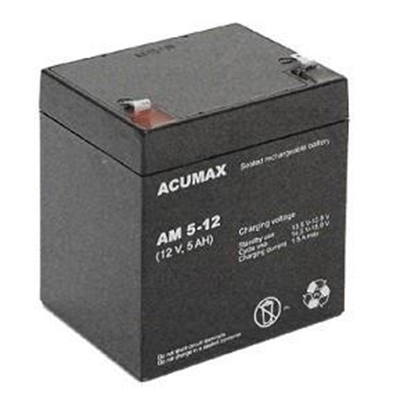 Attēls no BATTERY 12V 5AH VRLA/AM5-12T2 ACUMAX EMU