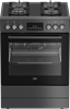 Picture of BEKO Cooker | FBM62330GADSN | Hob type Gas | Oven type Electric | Grey | Width 60 cm | Grilling | LED | Depth 60 cm | 72 L