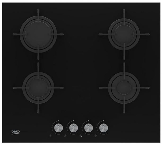 Picture of Beko HILG 64220 S Black Built-in Gas 4 zone(s)