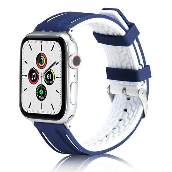 Picture of Beline pasek Apple Watch Solid Silicone 38/40/41mm granatowo-biay/granatowo-biay/biay