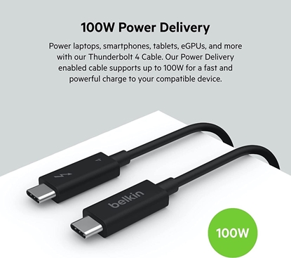 Attēls no Belkin Thunderbolt 4-Cable USB-C passiv 40Gb 100W 1m INZ003bt1MBK