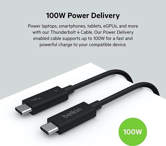 Picture of Belkin Thunderbolt 4-Cable USB-C passiv 40Gb 100W 1m INZ003bt1MBK