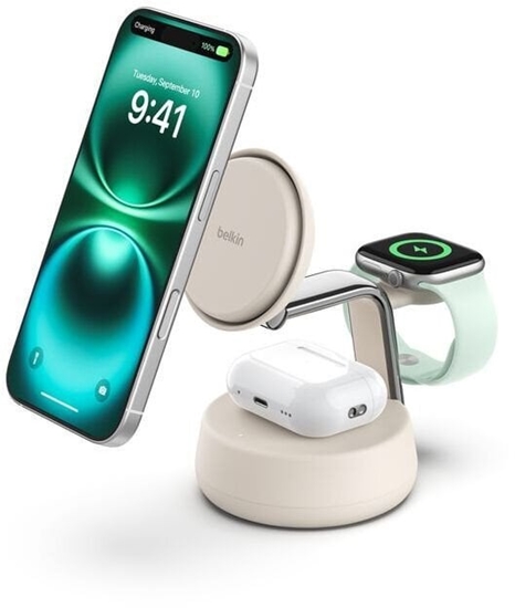 Picture of Belkin UltraCharge Pro 25W Qi2 mag.3-in-1 Ladest.ws. WIZ040kqSD