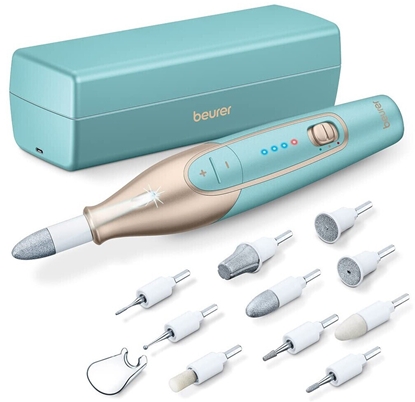 Picture of Beurer Beurer MP 84 manicure/pedicure set, nail care (turquoise/gold)