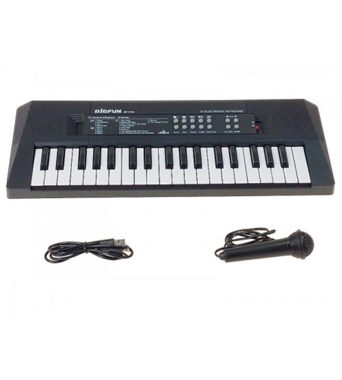 Picture of Bērnu sintezators 37 taustiņi ar mikrofonu (USB uzlāde vai baterijas) 41.5 cm 608498