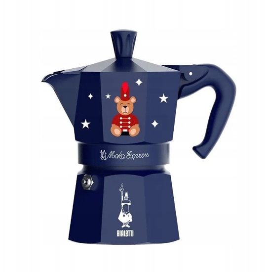 Picture of Bialetti - kawiarka Moka Express Joyful Christmas 3tz niebieska