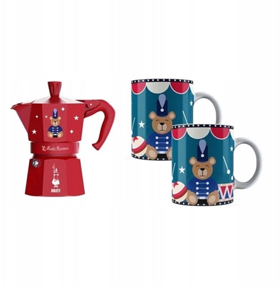 Picture of Bialetti - zestaw Joyful Christmas kawiarka Moka Express 6tz czerwona + 2 kubki 300 ml
